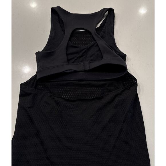 Athleta Sculptek Support Tank Top Womens Size XS Black Open Back Bra Gym Workout - Picture 5 of 7